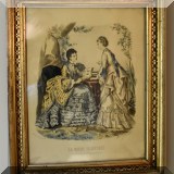 A11. Antique fashion print. 